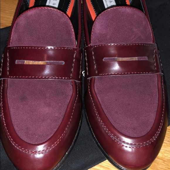 Rag and Bone Dina Loafer in Bordeaux 36.5 - Picture 6 of 8